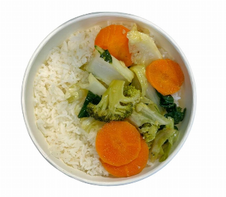 Steamed Rice & Stir Fry Vegetables (V, VG, LD, LG, Halal)